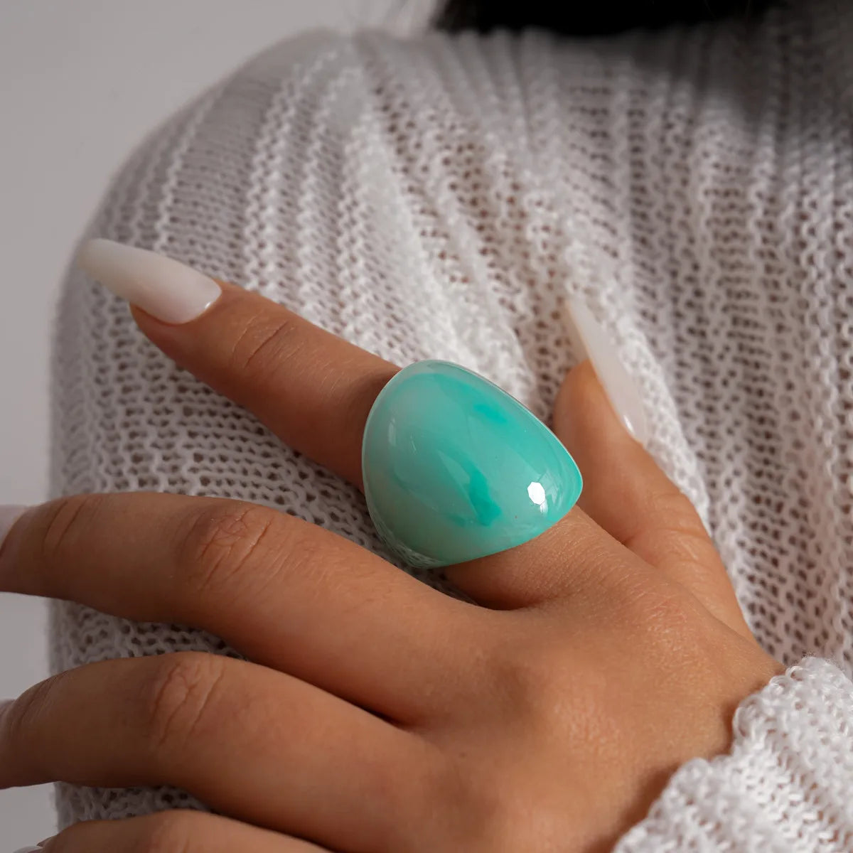 Women Punk Resin Ring