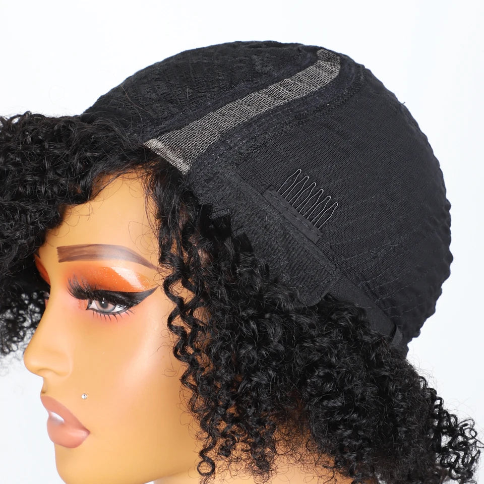 Short Bob Lace Wig Afro Kinky Curly