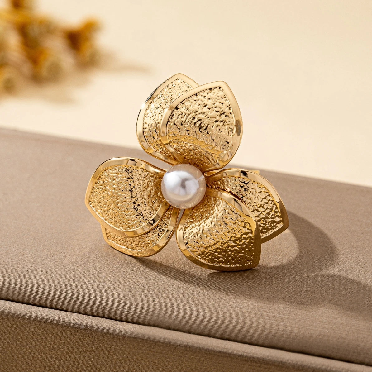 Open Ring with Flowers