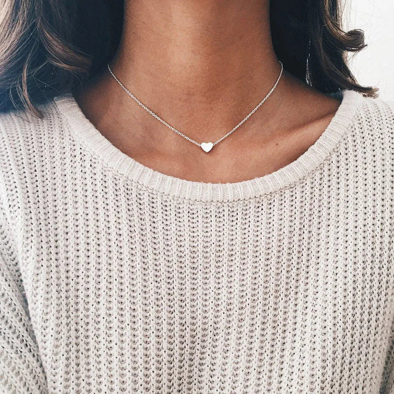 Vintage Necklace on Neck