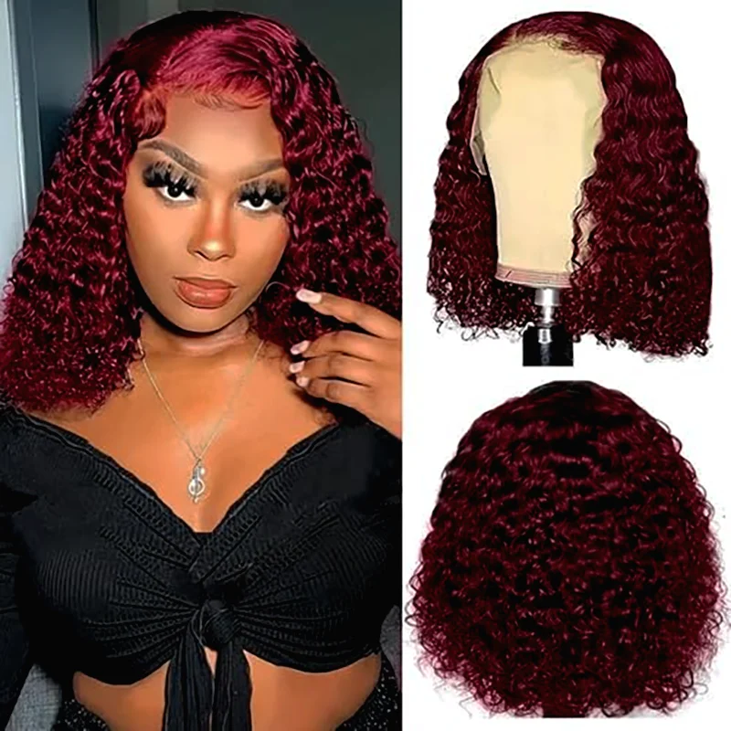 Burgundy 99J Deep Wave Short Bob