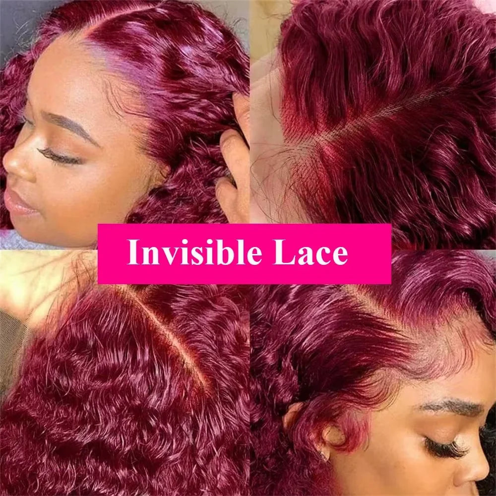 Burgundy 99J Deep Wave Short Bob