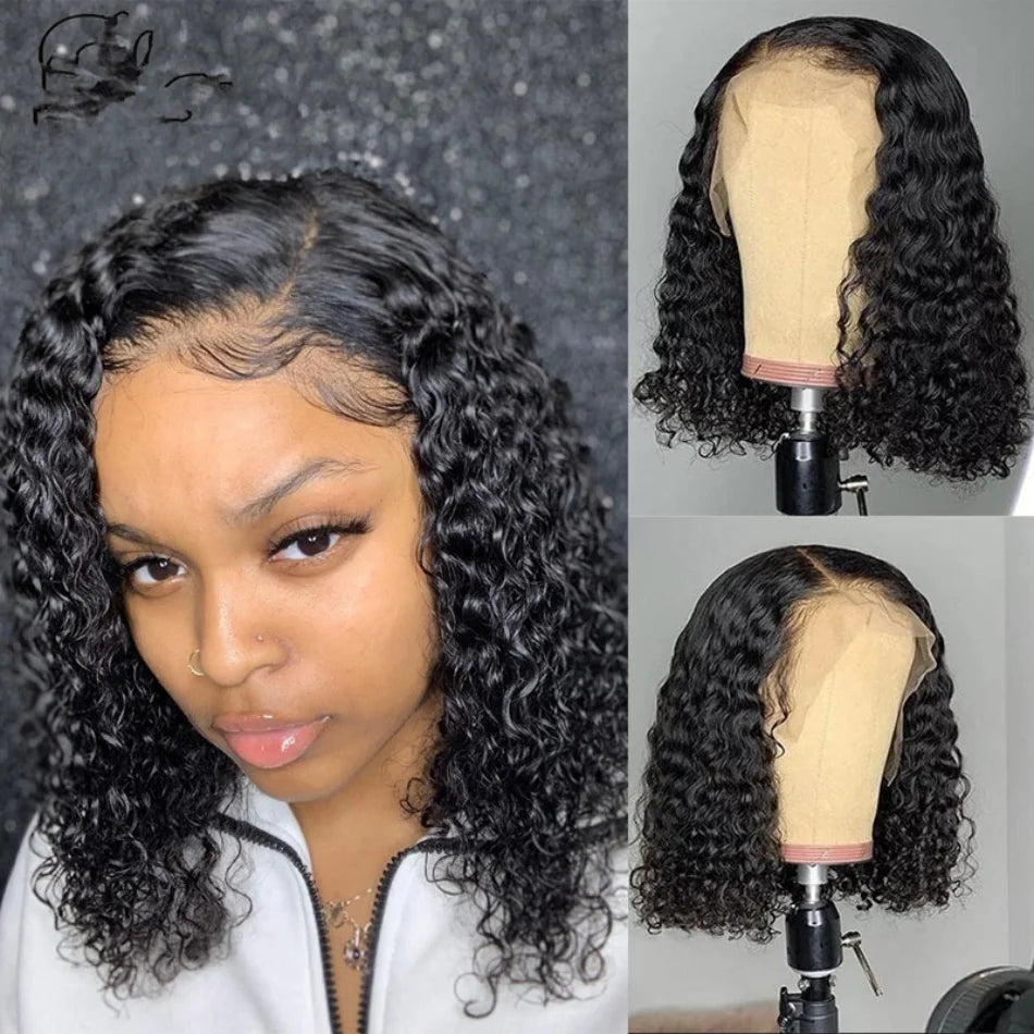 Deep Wave Bob Lace Front Human Hair