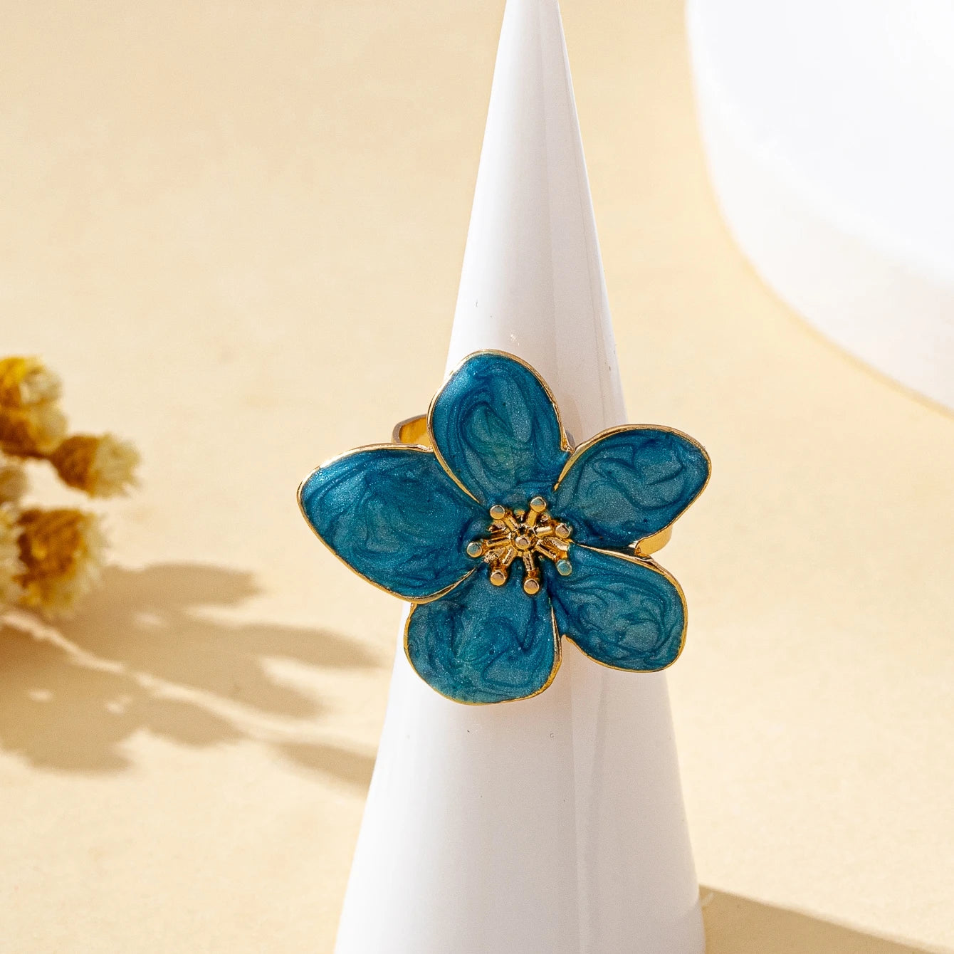 Open Ring with Flowers