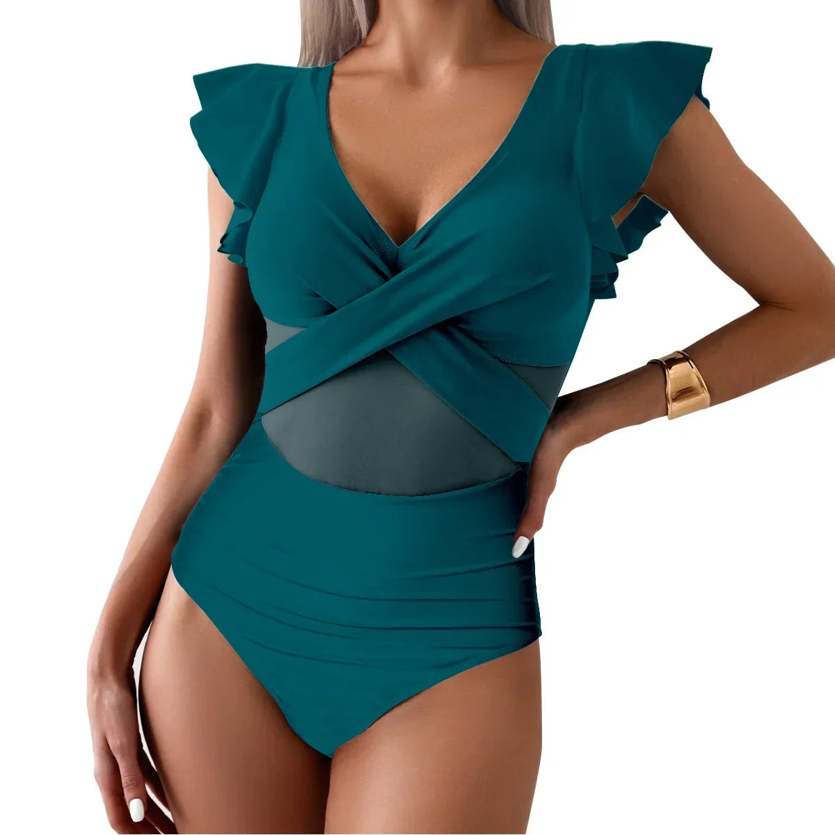 Tummy Control V Neck Sexy Bikini