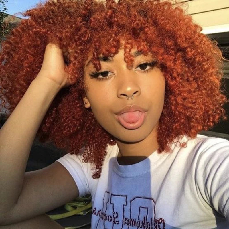 Orange Ginger Short Kinky Curly