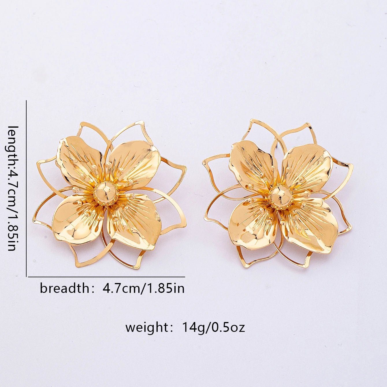 Hollow Flower Earrings,