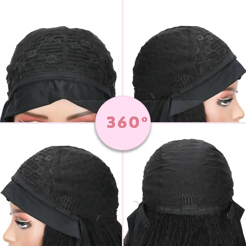 Long Kinky Straight Hair Wigs