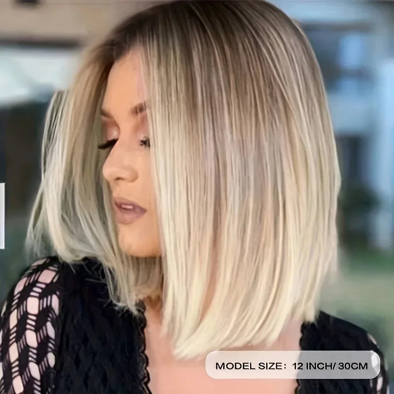 Ombre Blonde Lace Front Wig Short Bob