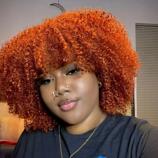 Orange Ginger Short Kinky Curly