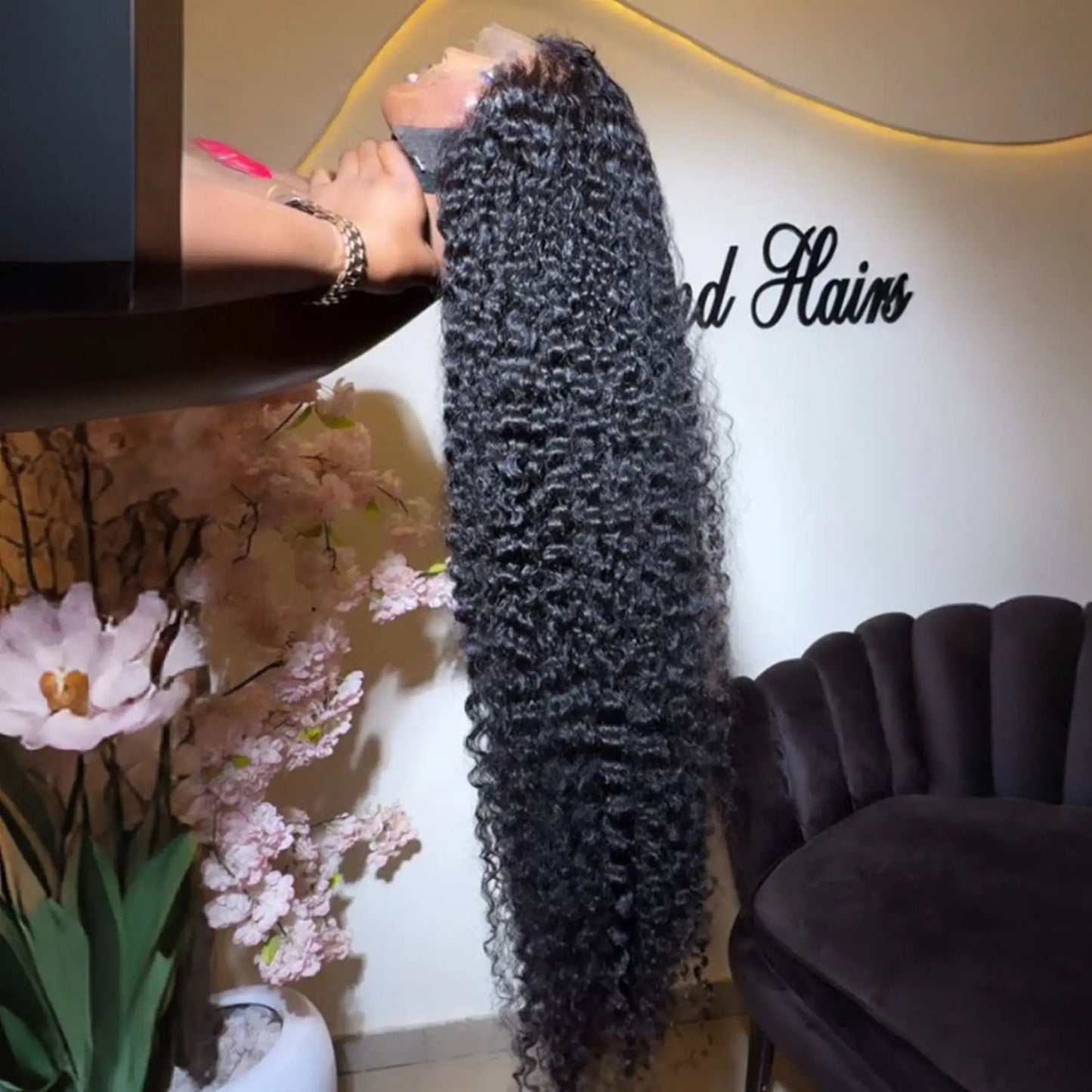 Black Color Kinky Curly 13X4X1