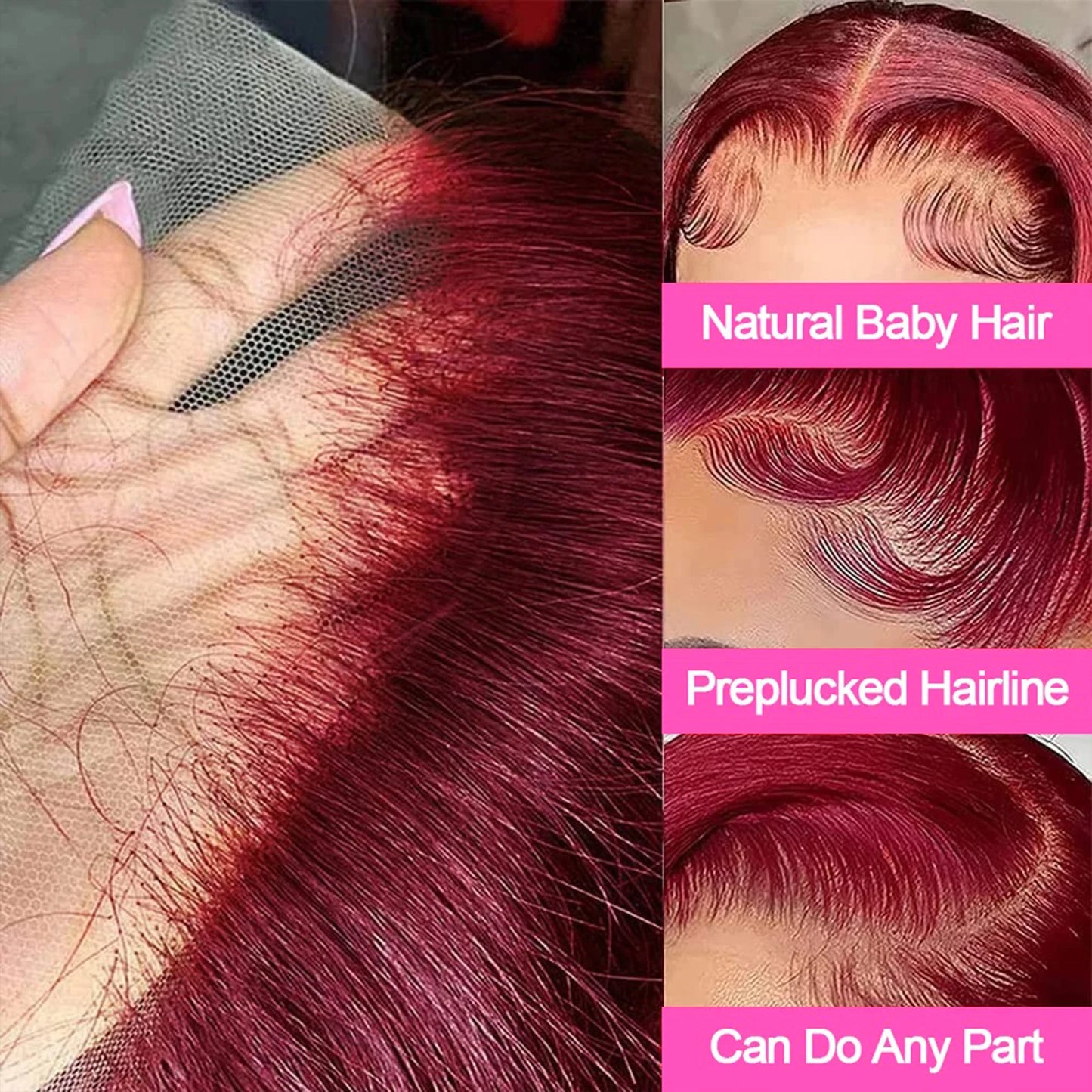 99J Burgundy Bob Wig