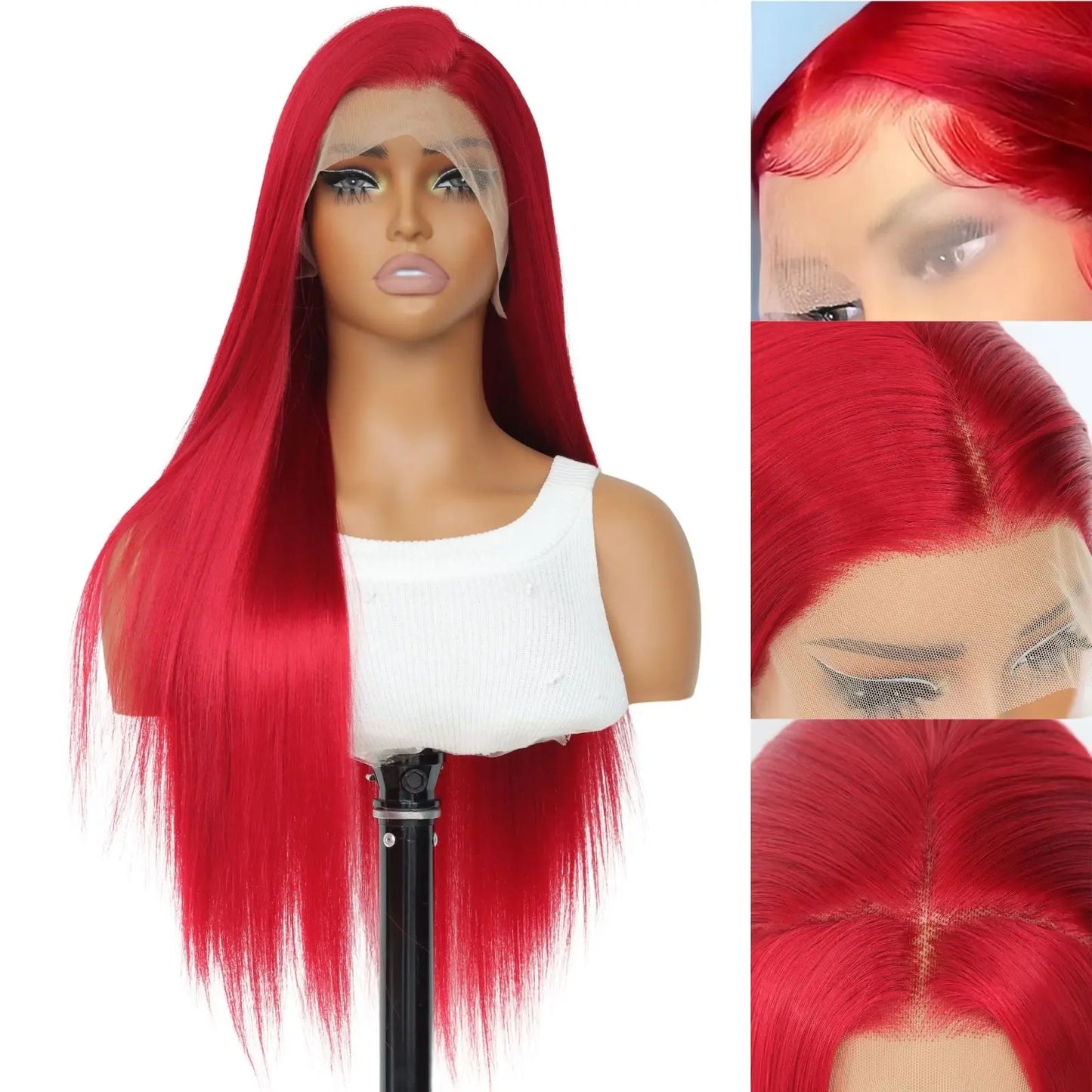 13X4 Burgundy Red Wig