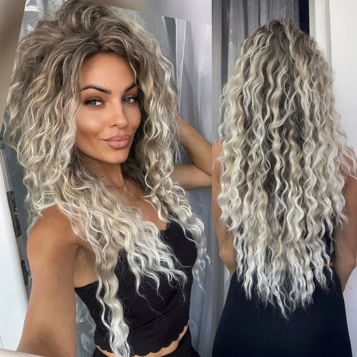 Ombre Ash Blonde wigs