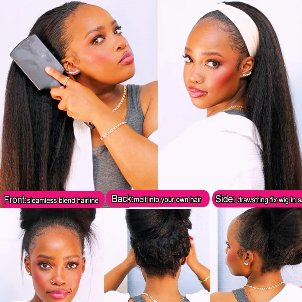 Kinky Straight 3 IN 1 Half Wigs