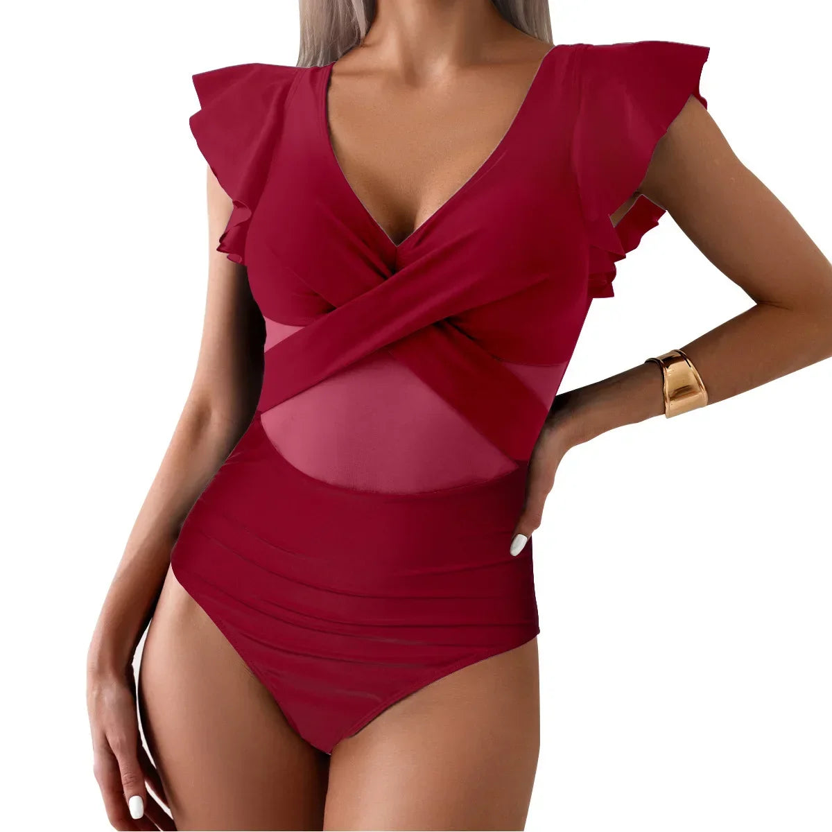 Tummy Control V Neck Sexy Bikini
