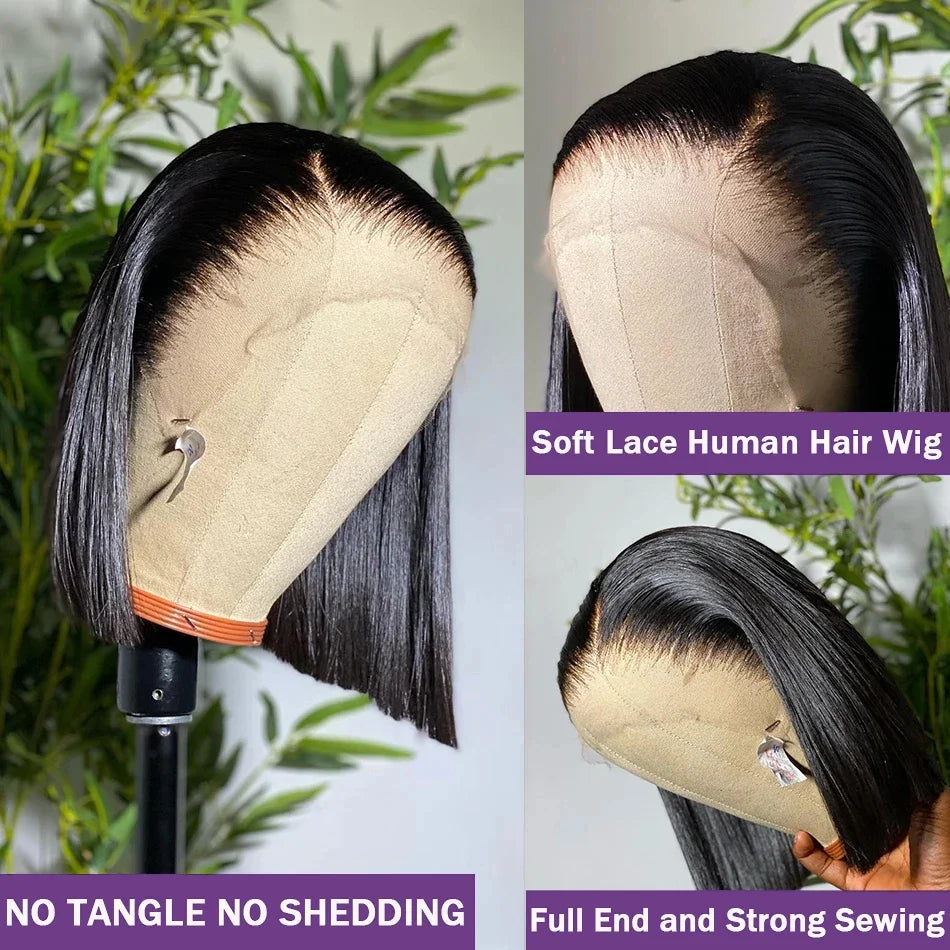 13x4 Bone Straight Short Bob
