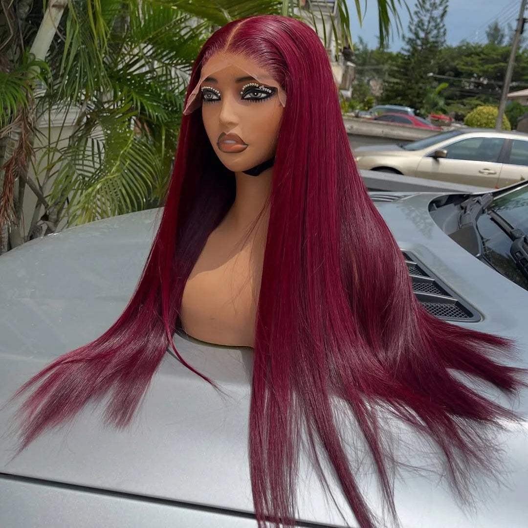 99J Red Burgundy Color Straight