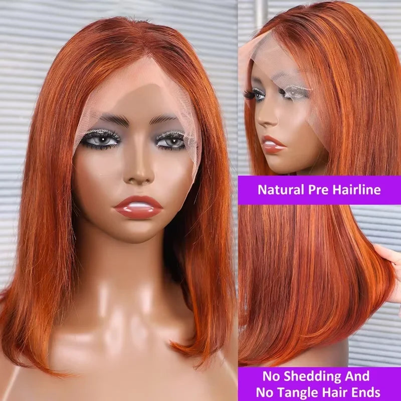 Ginger Straight Lace Front Bob Wig