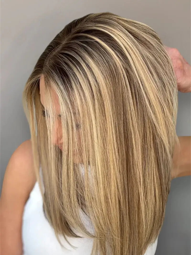 Ombre Brown Blonde bob Wig