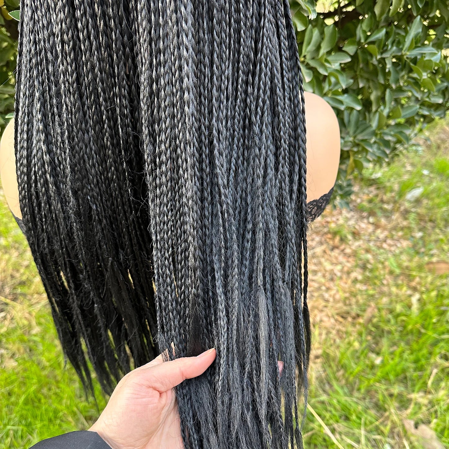 Ombre Brown Long Headband Box Braids Wig