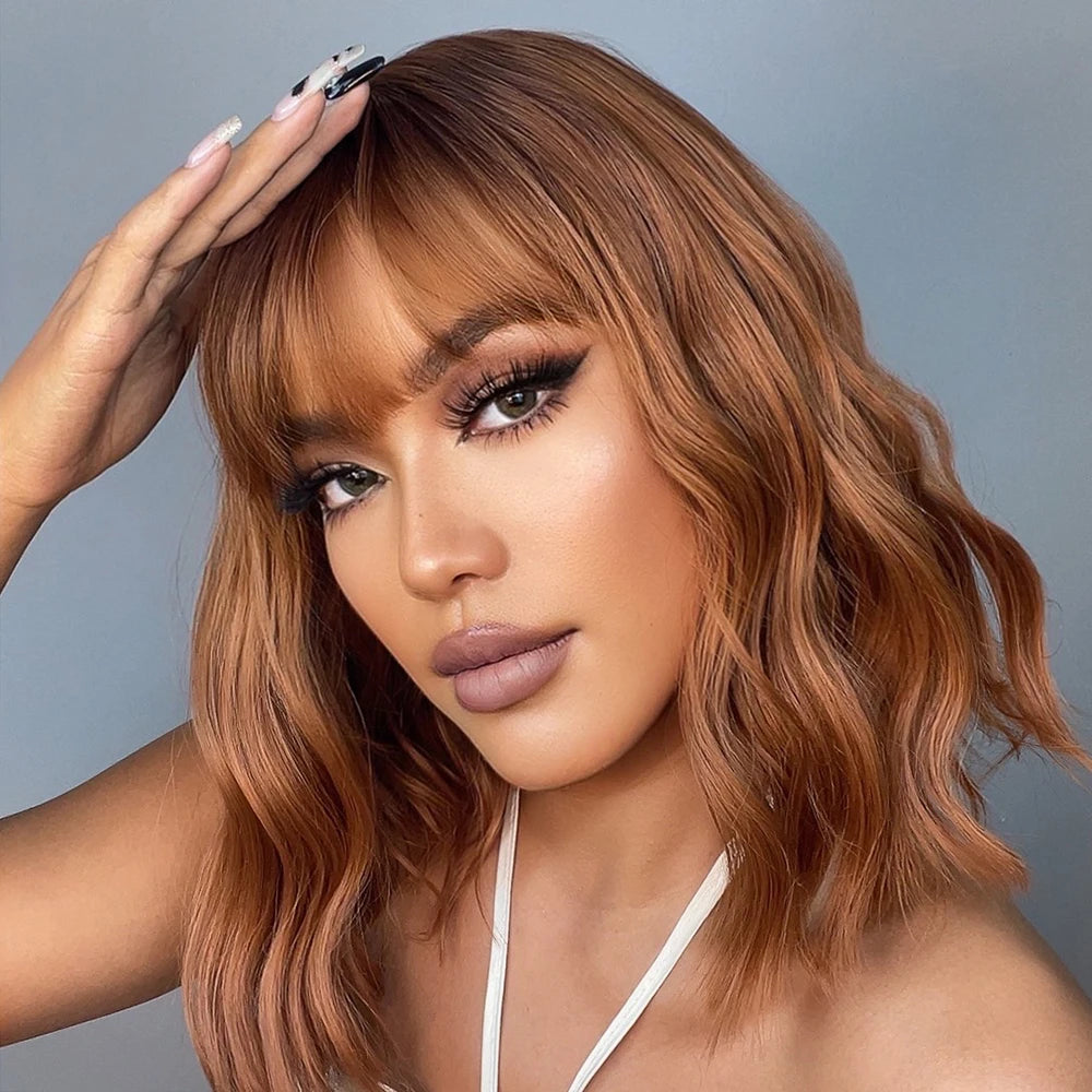 Red Copper Ginger Synthetic Wigs