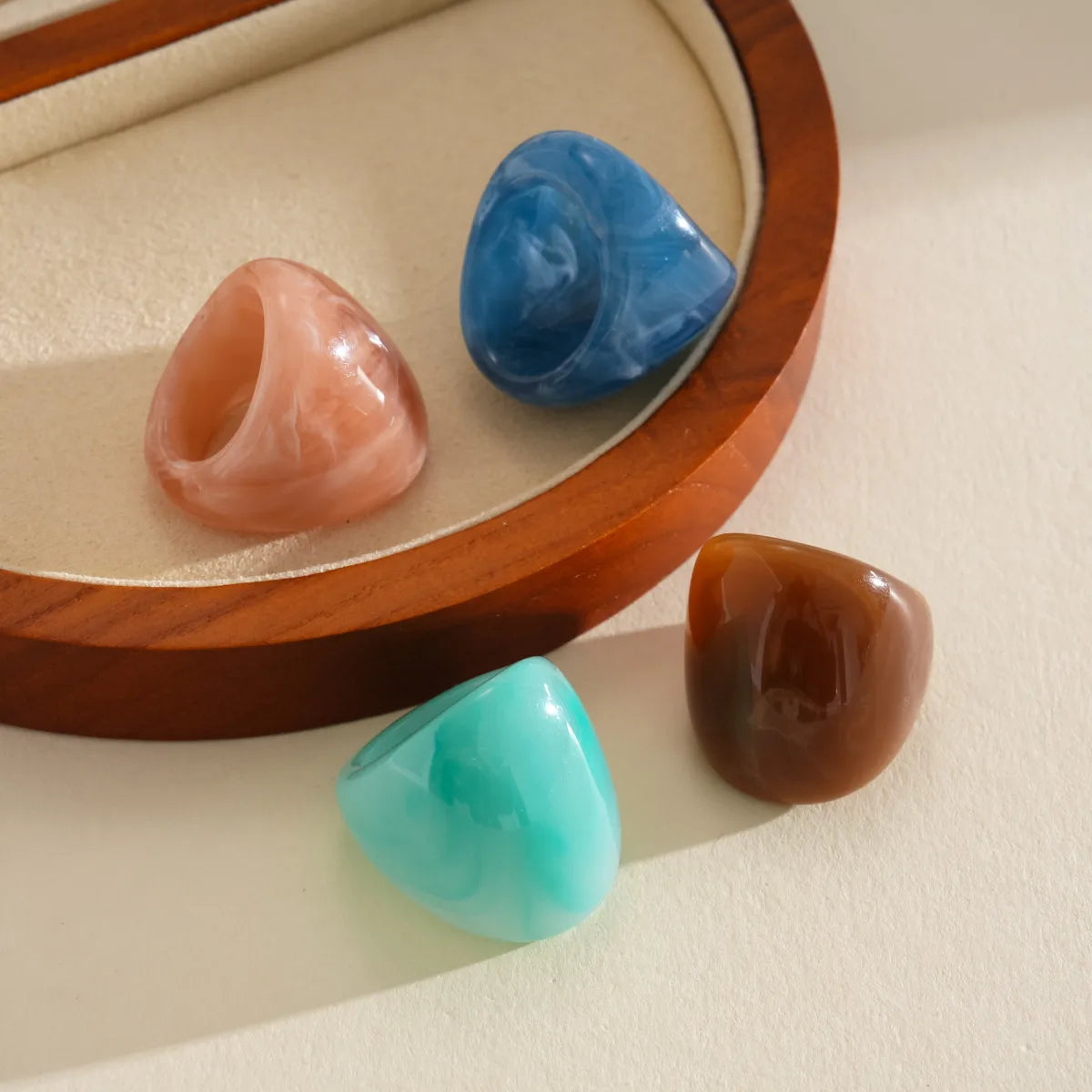 Women Punk Resin Ring