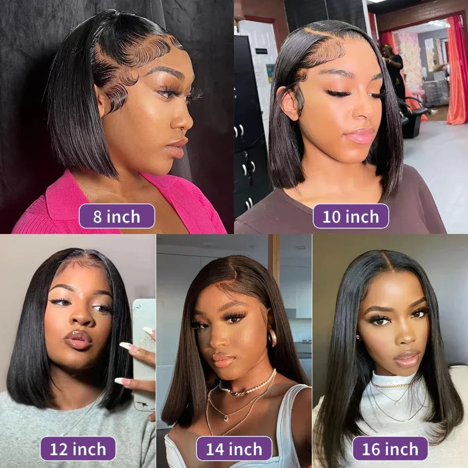 13x4 Bone Straight Short Bob