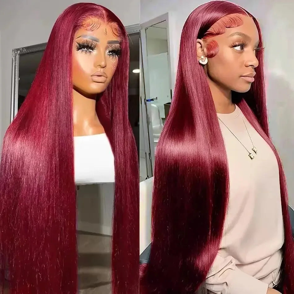 99J Red Burgundy Color Straight