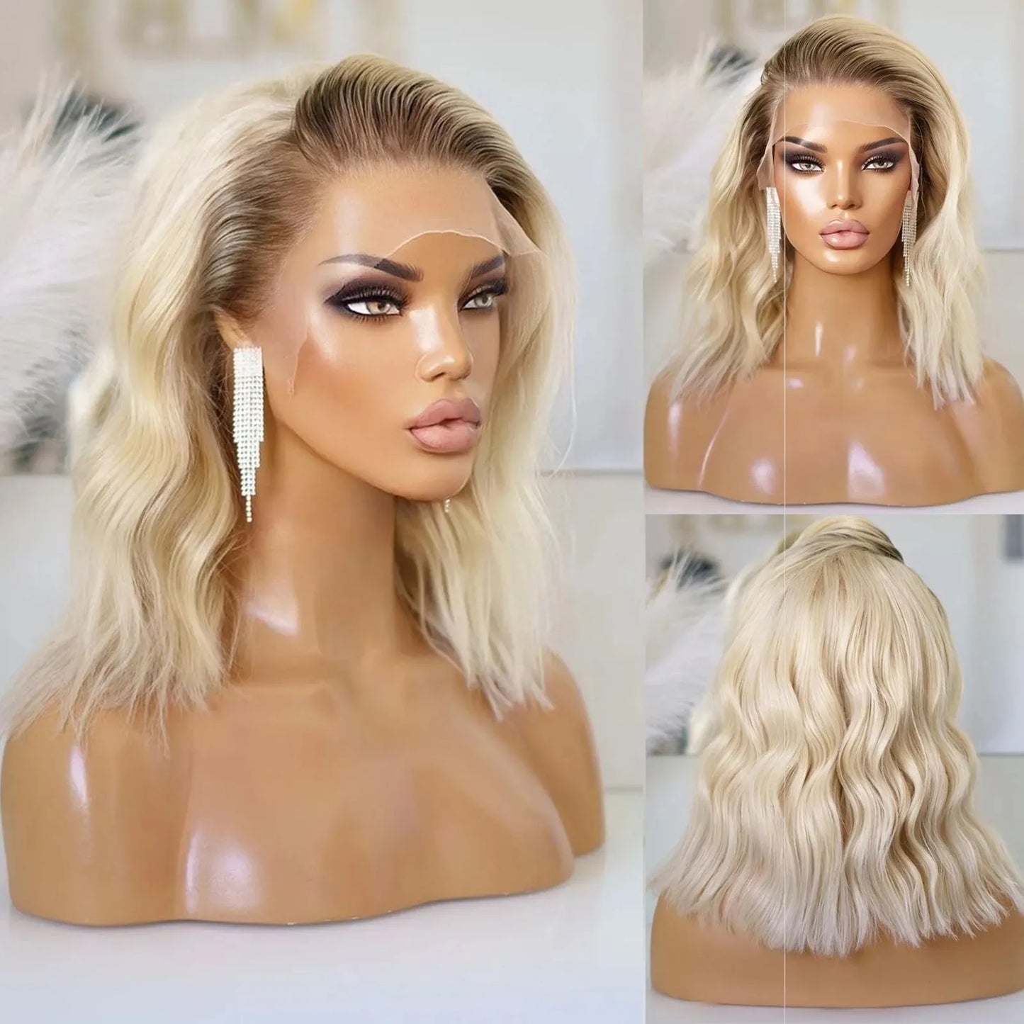 Ombre Blonde Short Wig