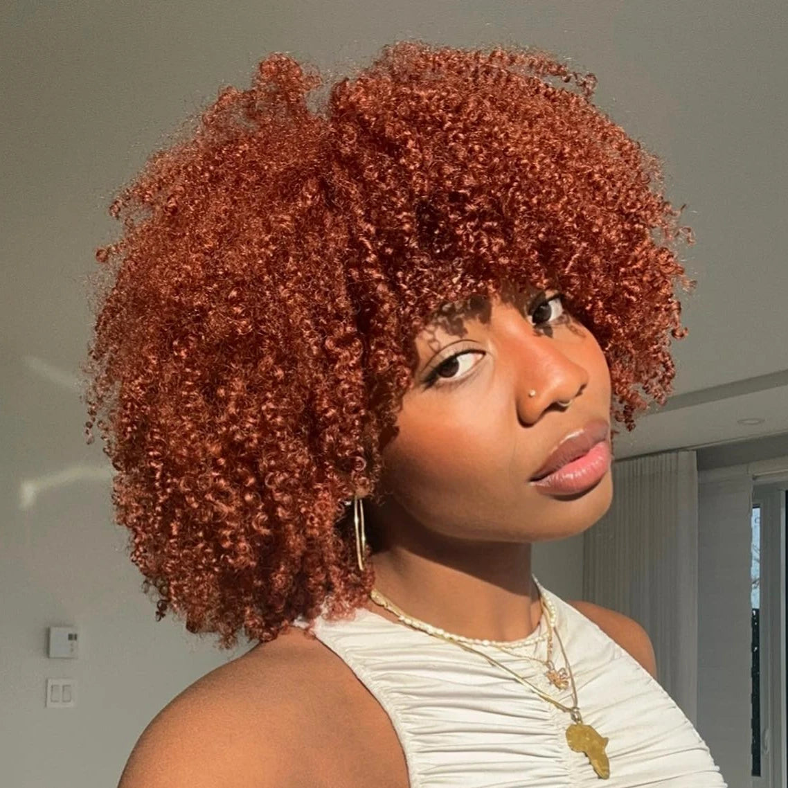 Orange Ginger Short Kinky Curly