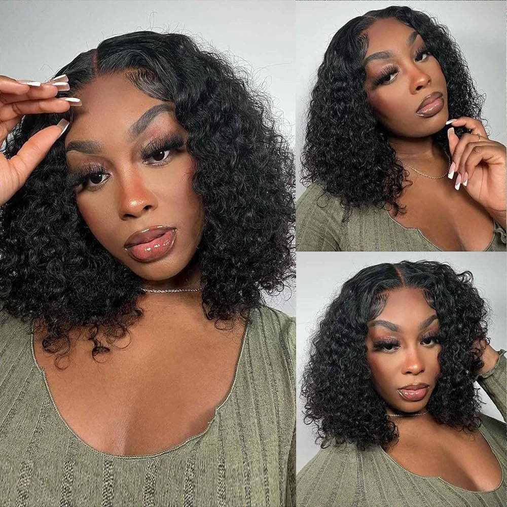 Deep Wave Bob Lace Front Human Hair