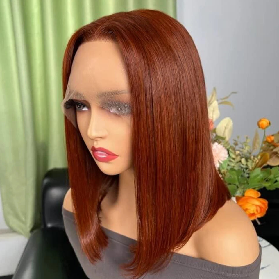 Burgundy 99J  HD Transparent Short Bob