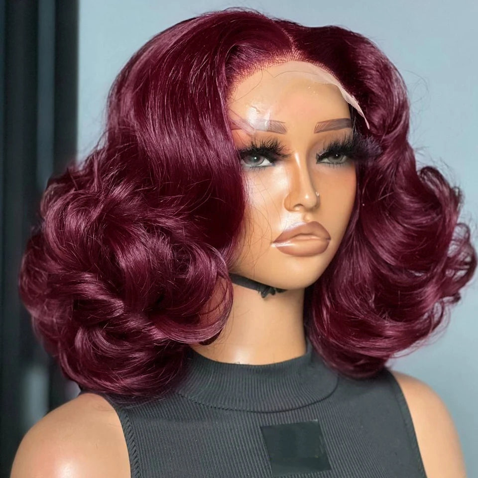 Burgundy Red 99J Short Bob