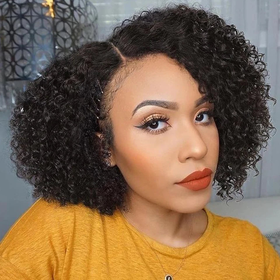 Short Bob Lace Wig Afro Kinky Curly