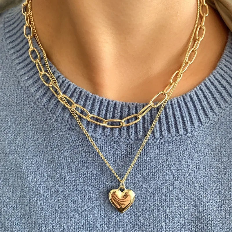Vintage Necklace on Neck