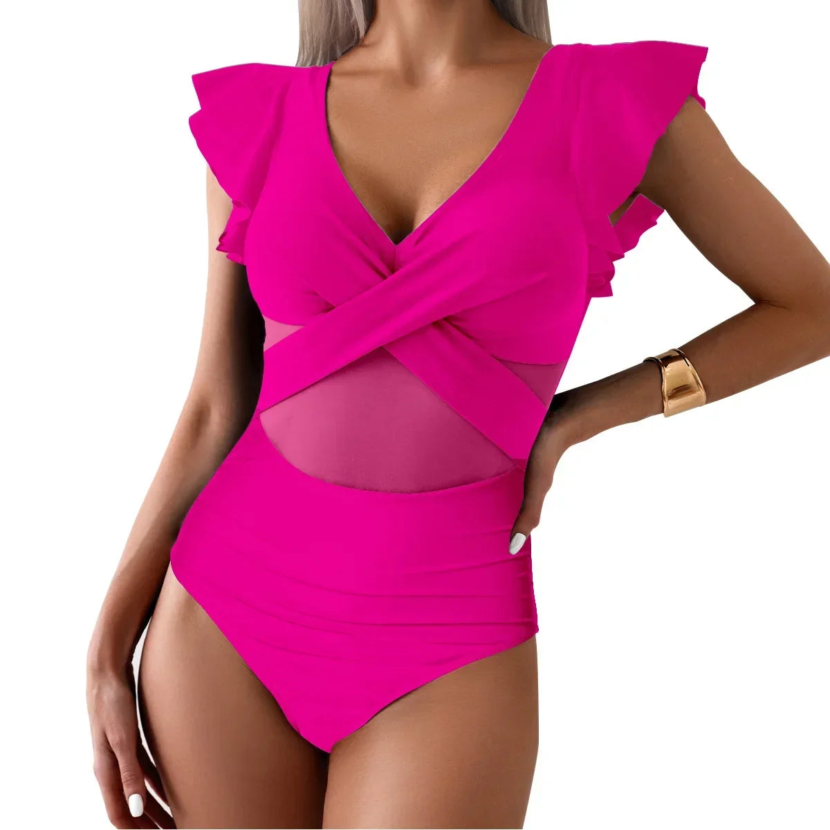 Tummy Control V Neck Sexy Bikini