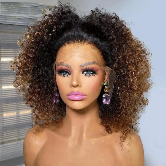 Bob Soft 16“Ombre Blonde Brown Kinky Curly