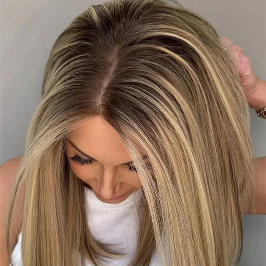 Ombre Brown Blonde bob Wig
