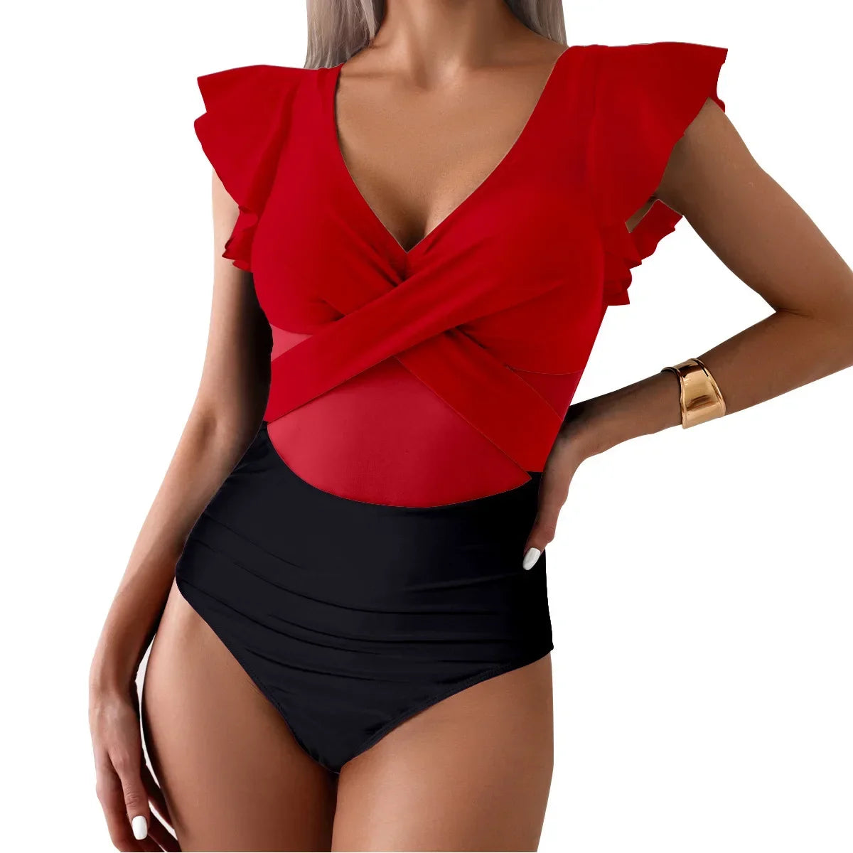 Tummy Control V Neck Sexy Bikini