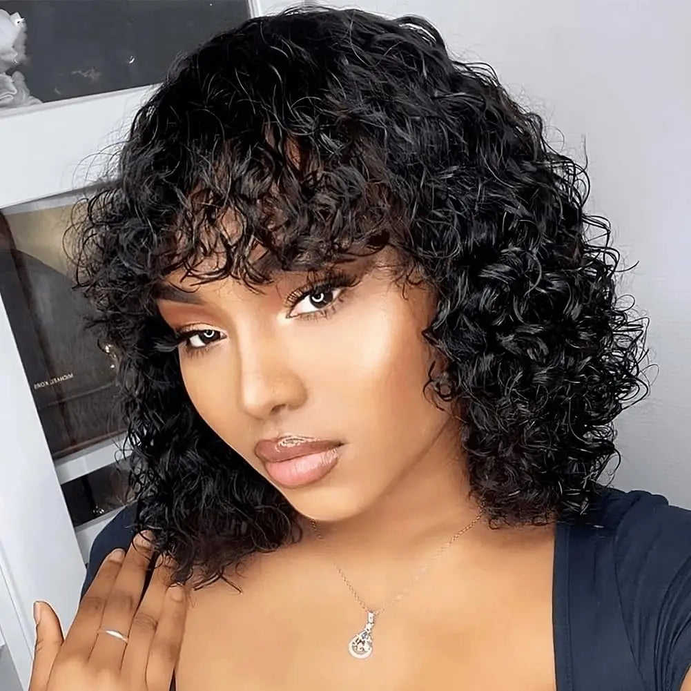 Kinky Curly Human Hair Wig