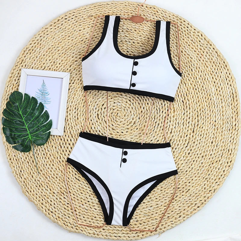 Ribbed Two-piece Swim Suits