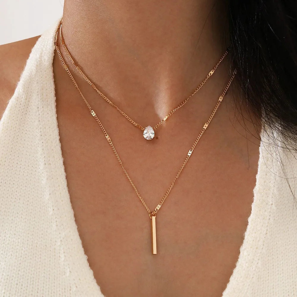 Vintage Necklace on Neck