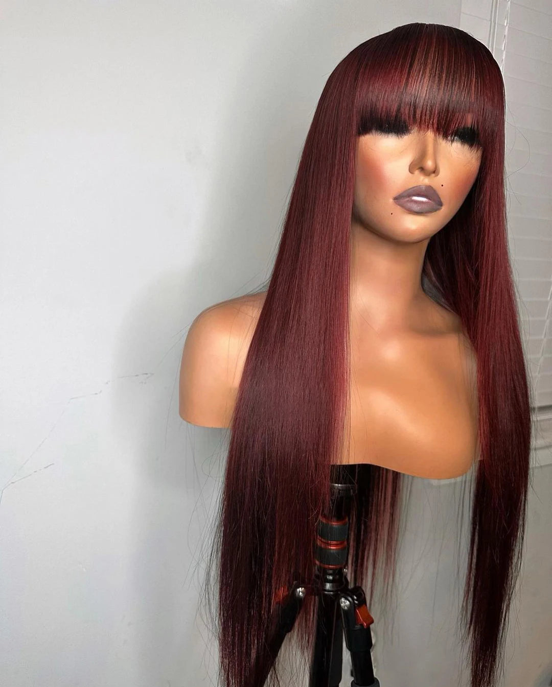 Burgundy Soft 26“Long Silky