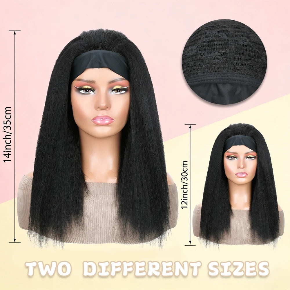 Long Kinky Straight Hair Wigs