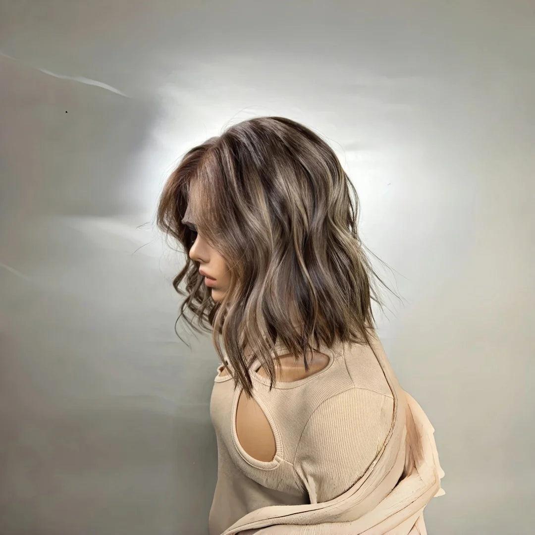 Bob 14inchSoft Highlight Brown Straight