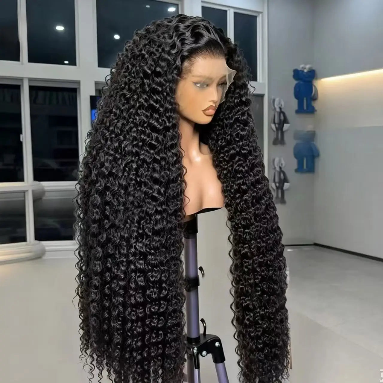 Black Color Kinky Curly 13X4X1