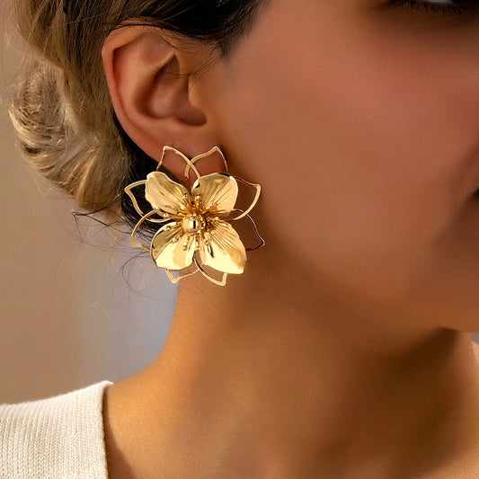 Hollow Flower Earrings,