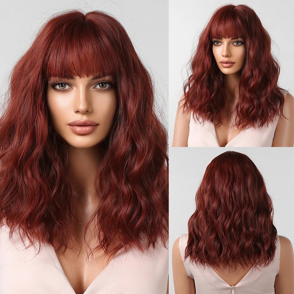 Red Copper Ginger Synthetic Wigs