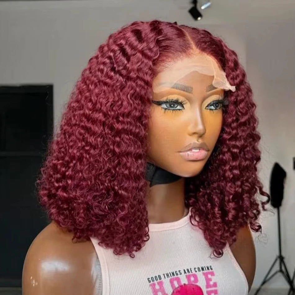 99J Burgundy Short Bob Wigs